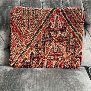 Boho pillow cover made with vintage rug
